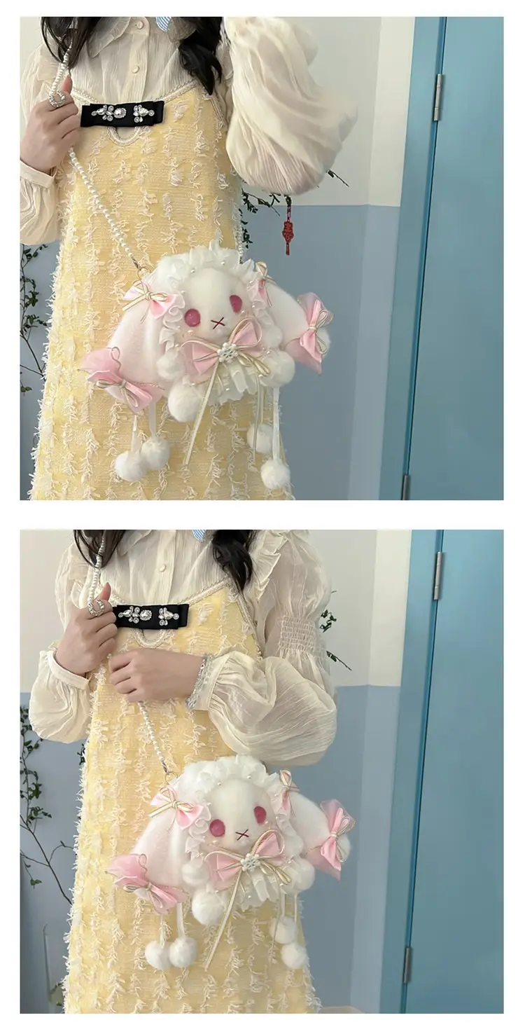 Princess Bunny Bag with Bow & Plush Ear — feature 11