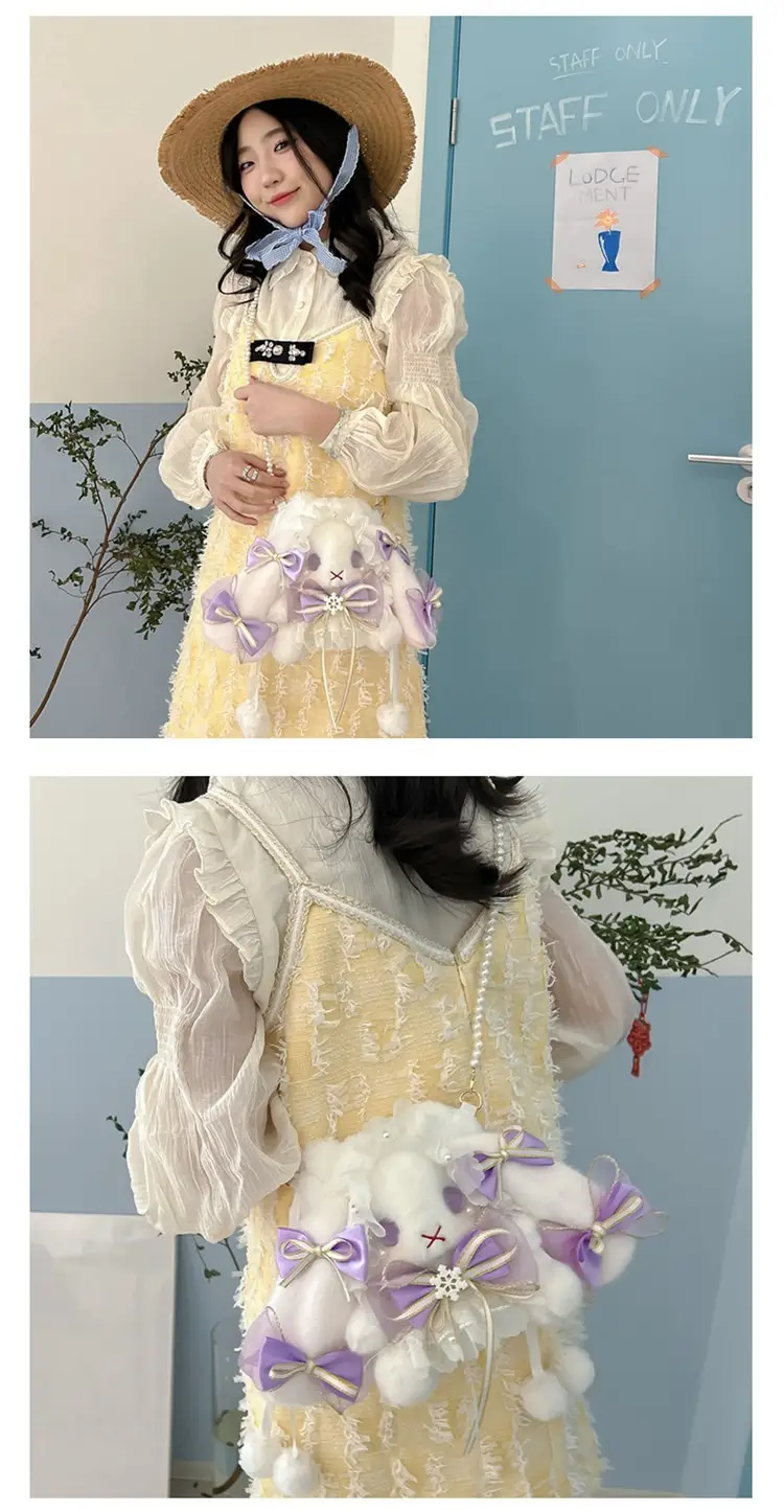 Princess Bunny Bag with Bow & Plush Ear — feature 9