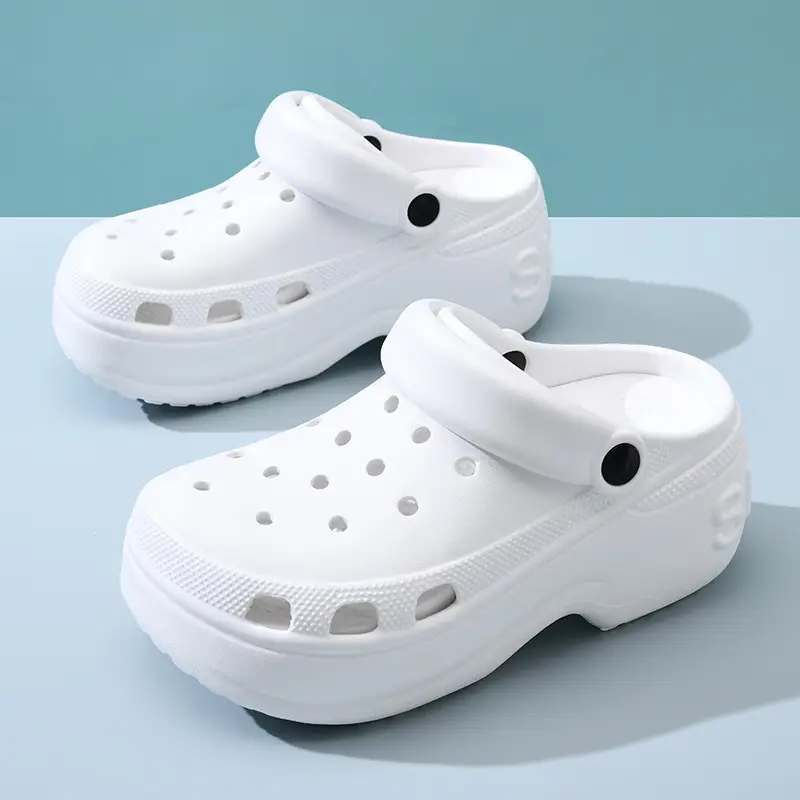 Hole Shoes Increased Thick-soled Women's Non-slip Breathable Slippers for Outer Wear Beach Summer Baotou Wear-resistant Non-dirty Sandals