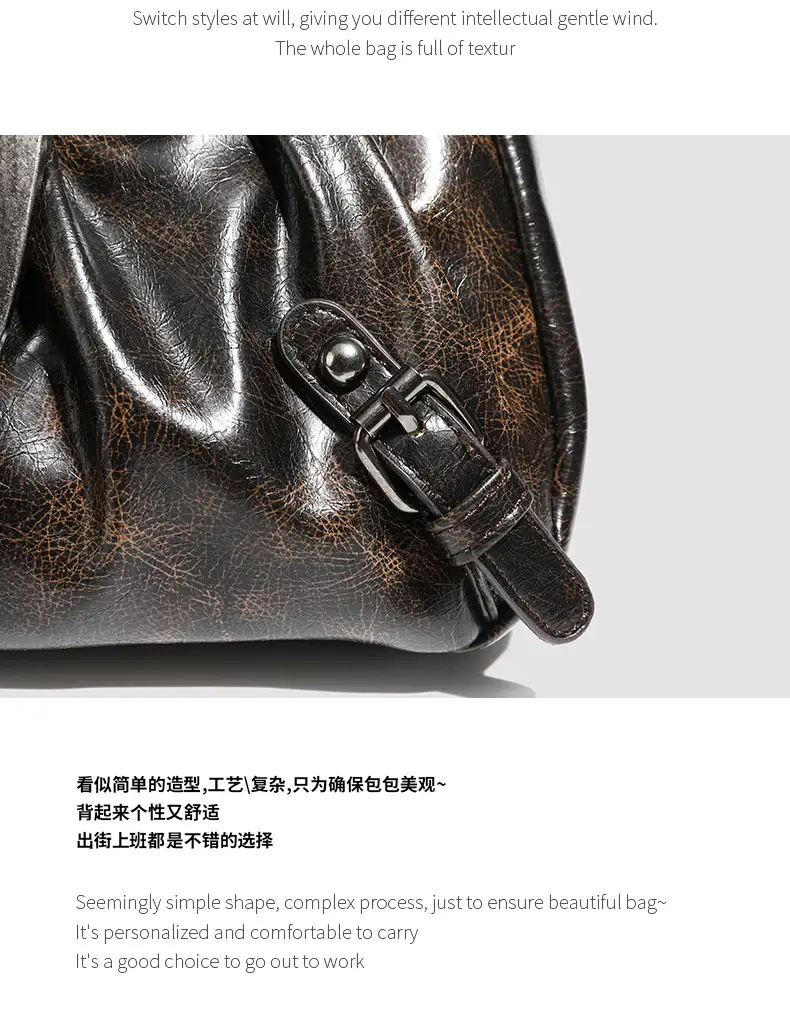 Black Korean Niche Women's Shoulder Bag 2026 — feature 18