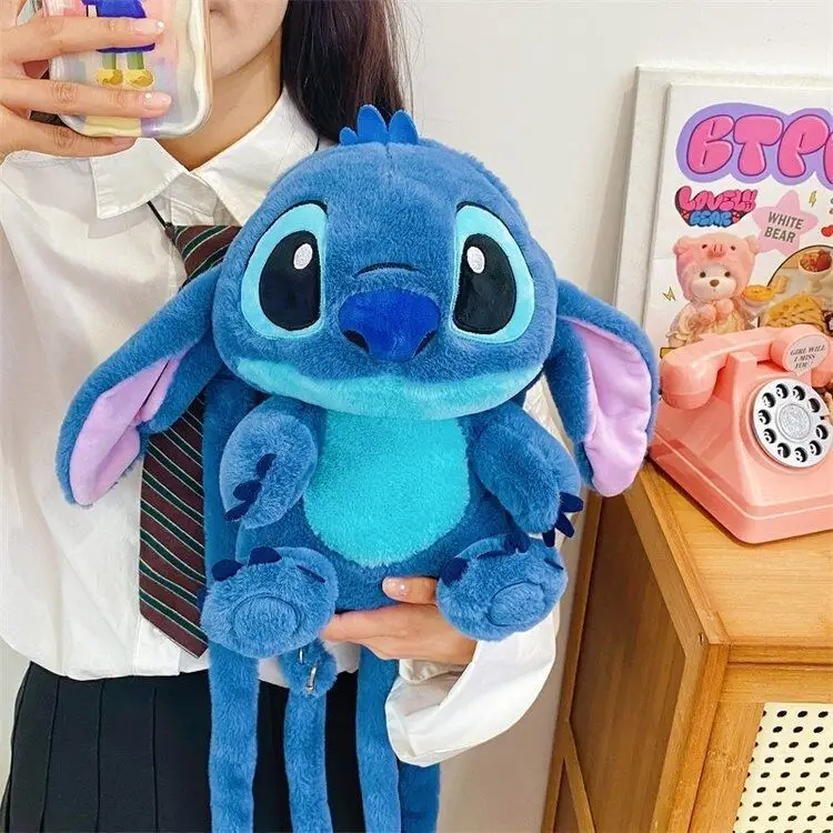 Plush Stitch Monster Shoulder Bag for Girls Blue — feature 1