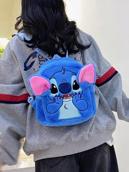 Plush Stitch Monster Shoulder Bag for Girls Blue — feature 10