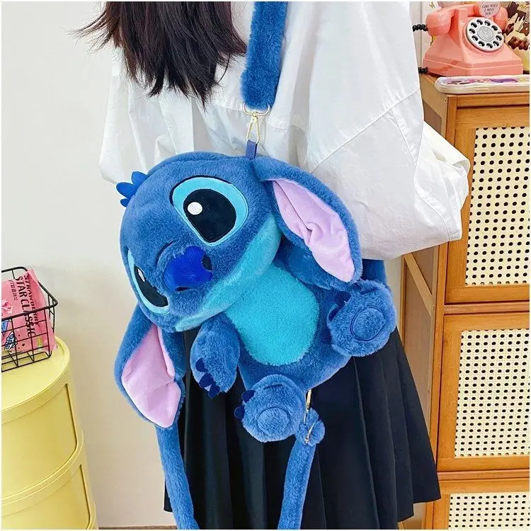 Plush Stitch Monster Shoulder Bag for Girls Blue — feature 4