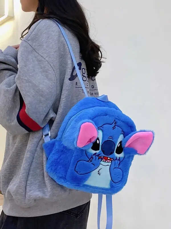 Plush Stitch Monster Shoulder Bag for Girls Blue — feature 9