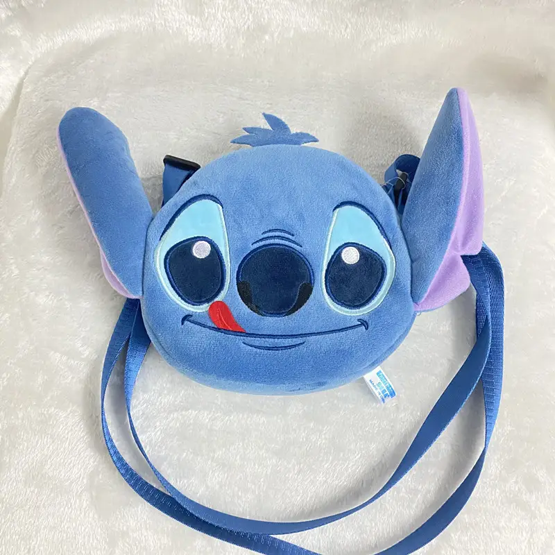 Plush Stitch Monster Shoulder Bag for Girls Blue