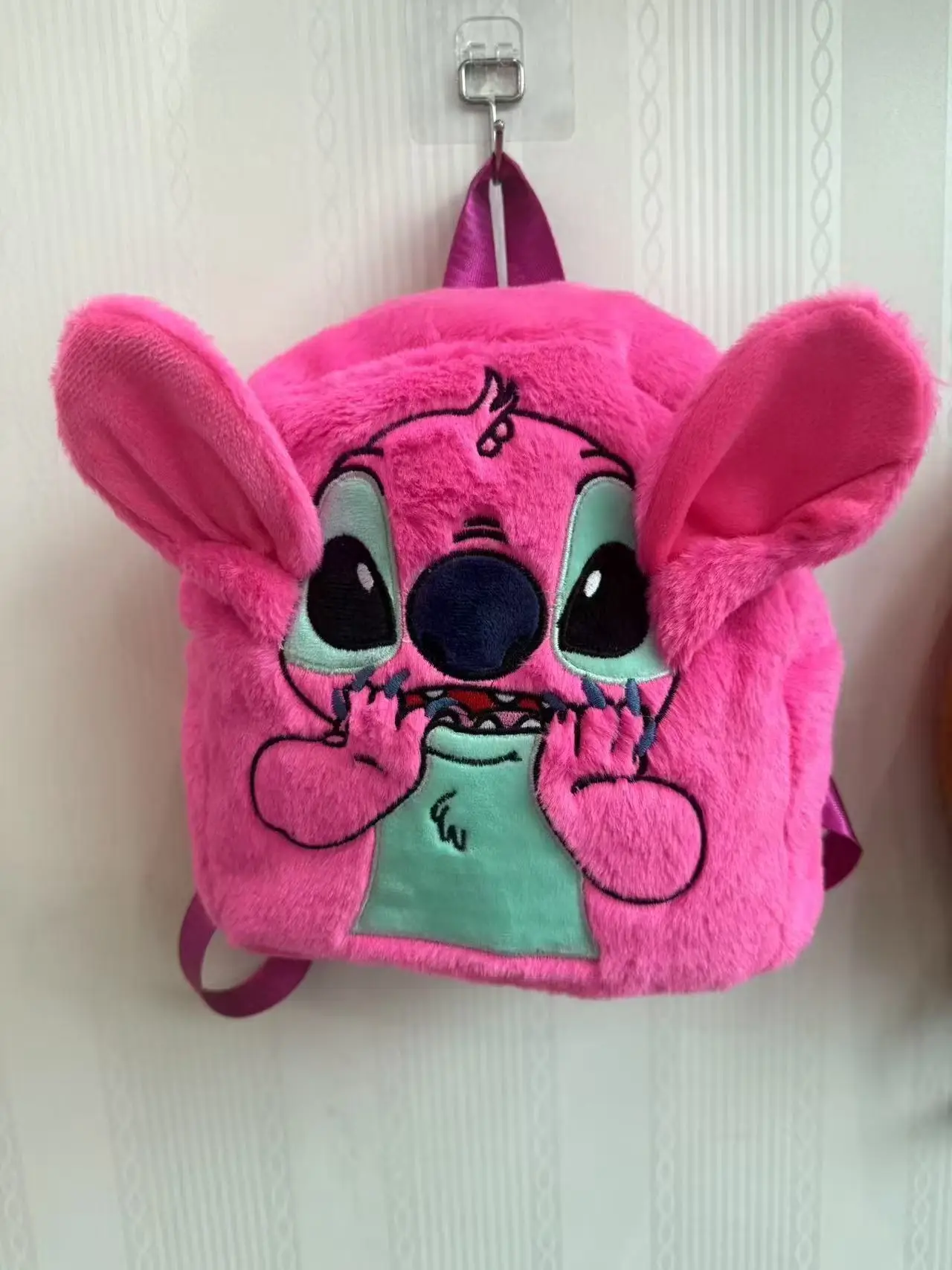 Plush Stitch Monster Shoulder Bag for Girls Blue