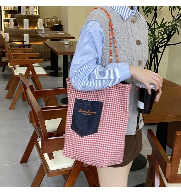 American Style Retro Denim Dual-sided Shoulder Backpack Large Capacity All-match Commuter Tote Bag Instagram New Style — feature 26