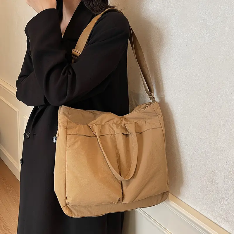 Women's Large Capacity Neutral Nylon Tote Bag