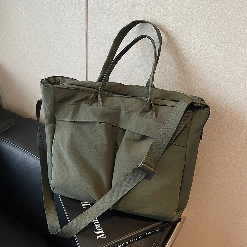 Women's Large Capacity Neutral Nylon Tote Bag