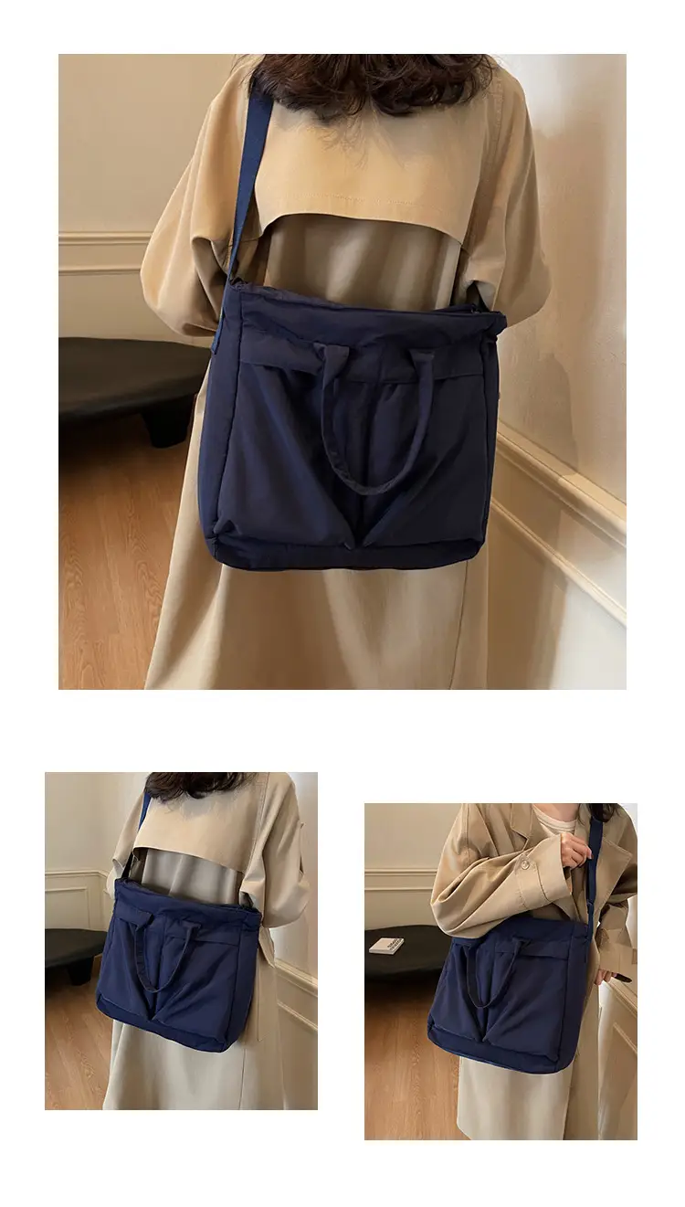 Women's Large Capacity Neutral Nylon Tote Bag — feature 12