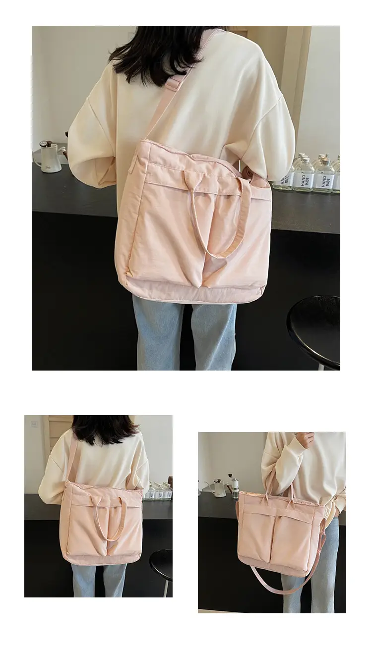 Women's Large Capacity Neutral Nylon Tote Bag — feature 15