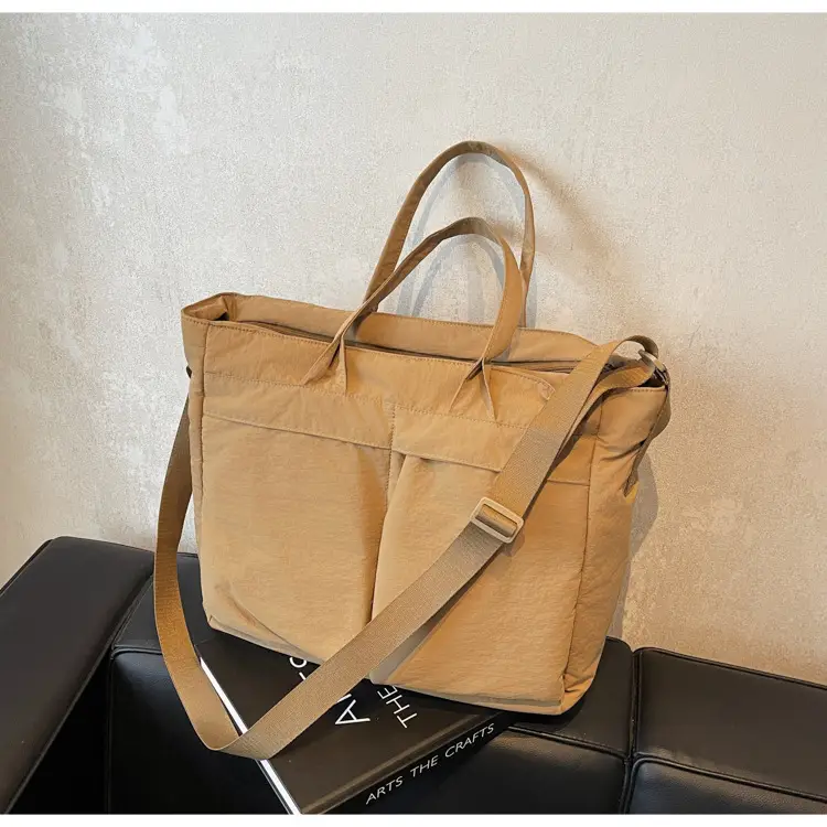 Women's Large Capacity Neutral Nylon Tote Bag — feature 24