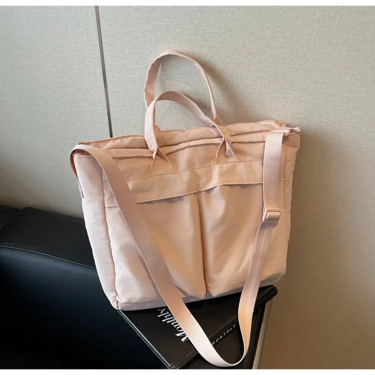 Women's Large Capacity Neutral Nylon Tote Bag — feature 25