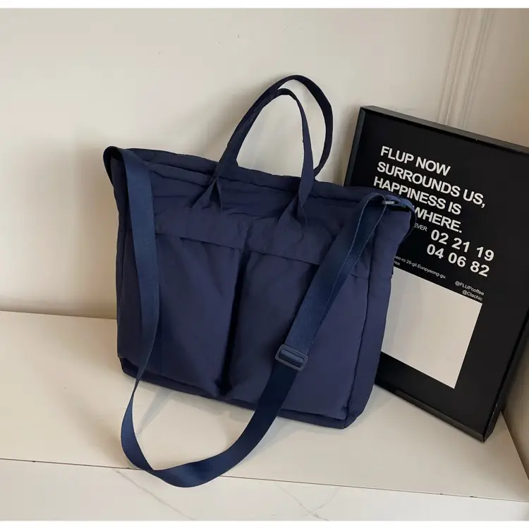 Women's Large Capacity Neutral Nylon Tote Bag — feature 28
