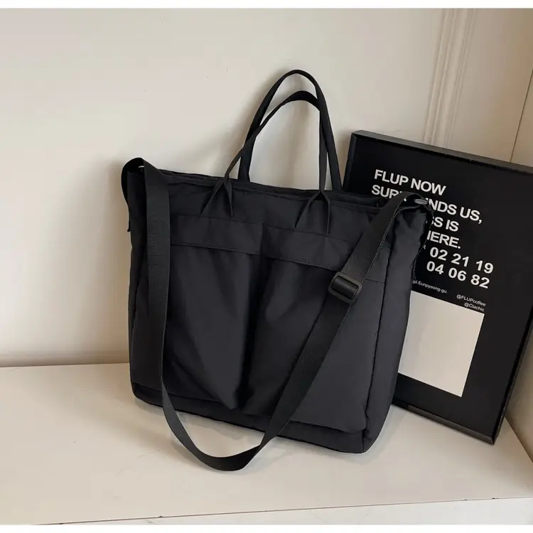 Women's Large Capacity Neutral Nylon Tote Bag — feature 29