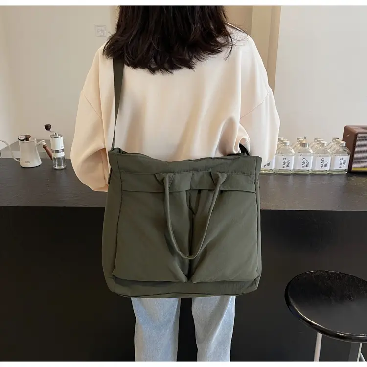 Women's Large Capacity Neutral Nylon Tote Bag — feature 32