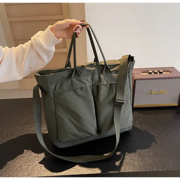 Women's Large Capacity Neutral Nylon Tote Bag — feature 33