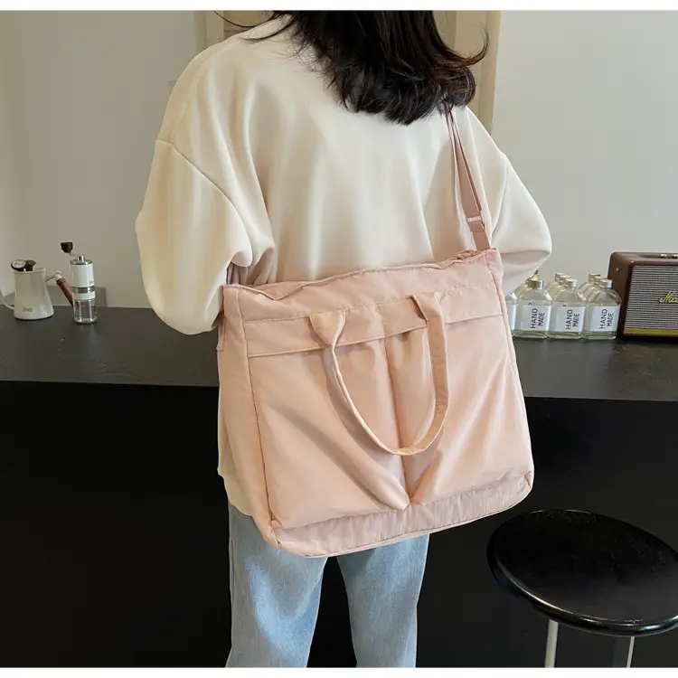 Women's Large Capacity Neutral Nylon Tote Bag — feature 35