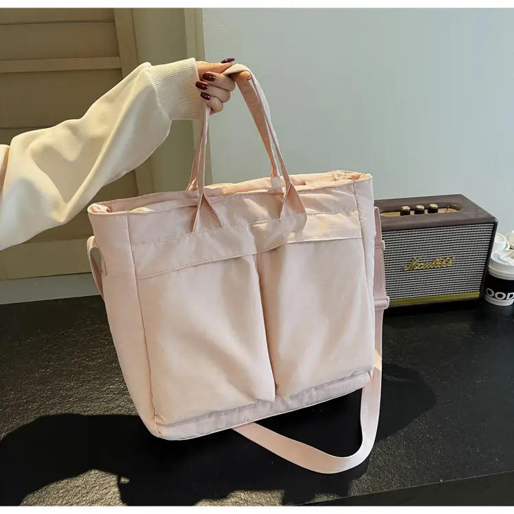 Women's Large Capacity Neutral Nylon Tote Bag — feature 36