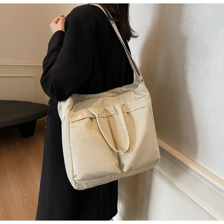Women's Large Capacity Neutral Nylon Tote Bag — feature 37