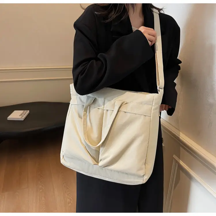 Women's Large Capacity Neutral Nylon Tote Bag — feature 39