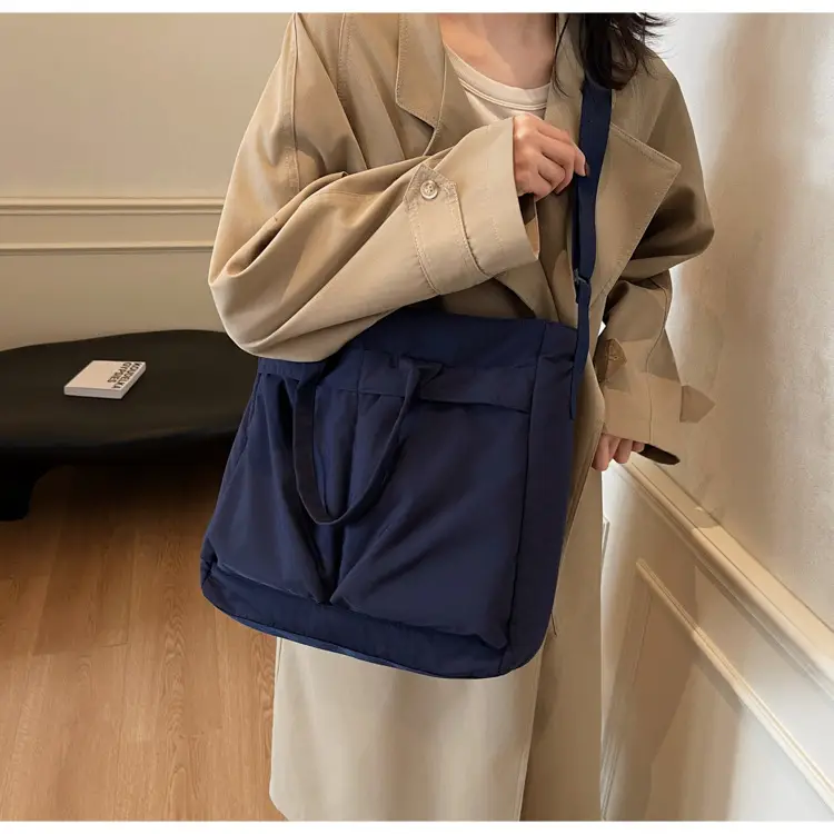 Women's Large Capacity Neutral Nylon Tote Bag — feature 46