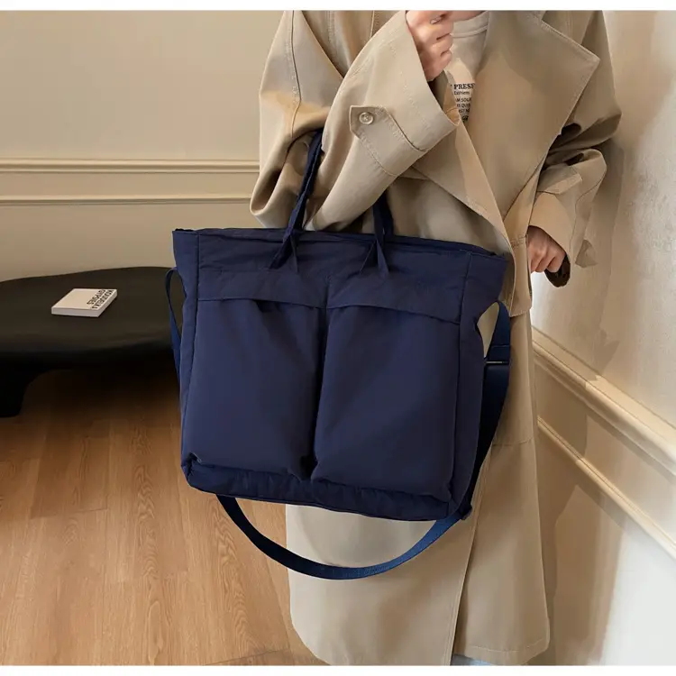 Women's Large Capacity Neutral Nylon Tote Bag — feature 47