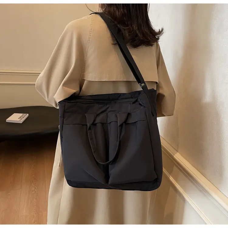 Women's Large Capacity Neutral Nylon Tote Bag — feature 48