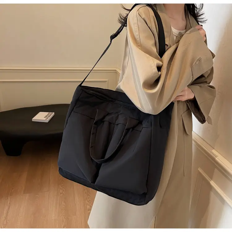 Women's Large Capacity Neutral Nylon Tote Bag — feature 50