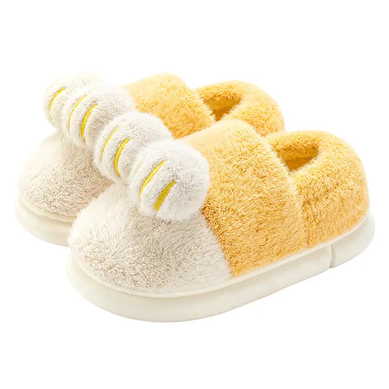 Parent-Kids Cotton Slippers Bag with Autumn and Winter 2024 New Indoor Home Warm Fleece-Lined Cute Kidsren's Cotton Slippers for Women - Image 14