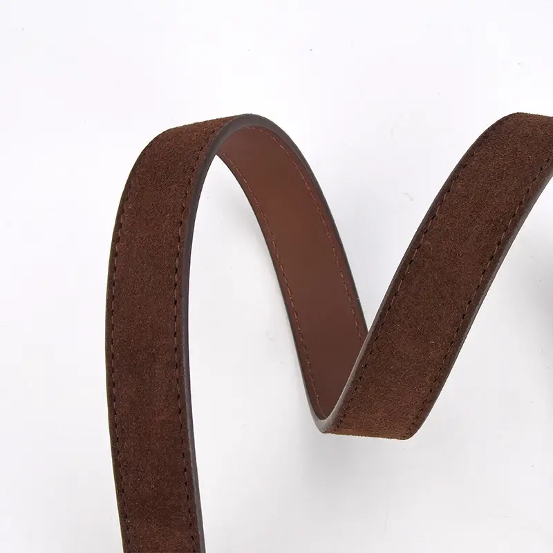 Vintage Women's Genuine Leather Belt Frosted Buckle - Image 14