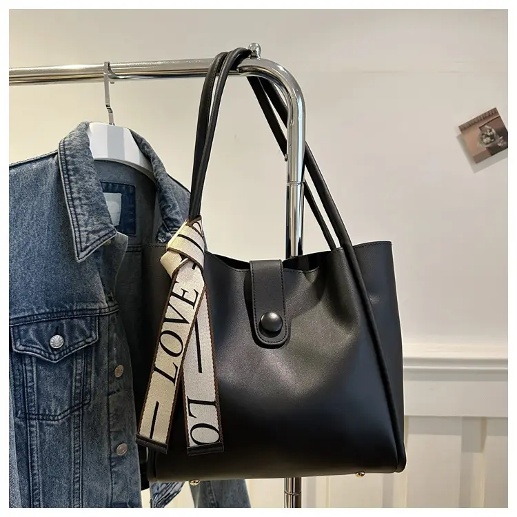 Women's Brown Textured Tote Bag with Tassel — feature 22