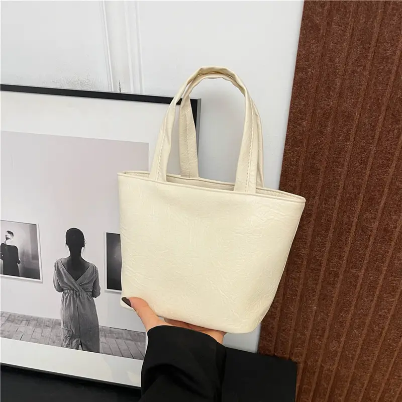 Women's Square Tote Bag Soft Leather Brown 2024 - Image 6