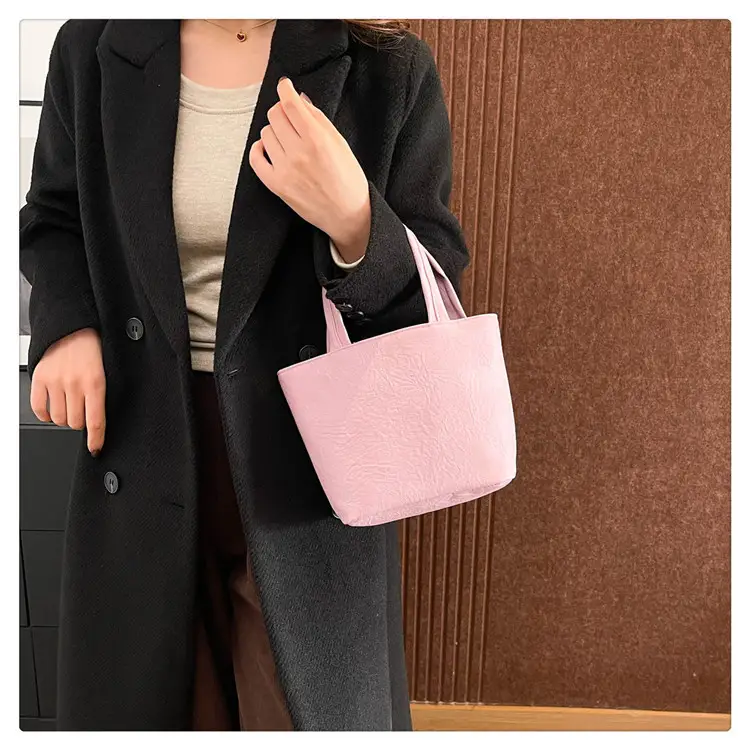 Women's Square Tote Bag Soft Leather Brown 2024 — feature 14