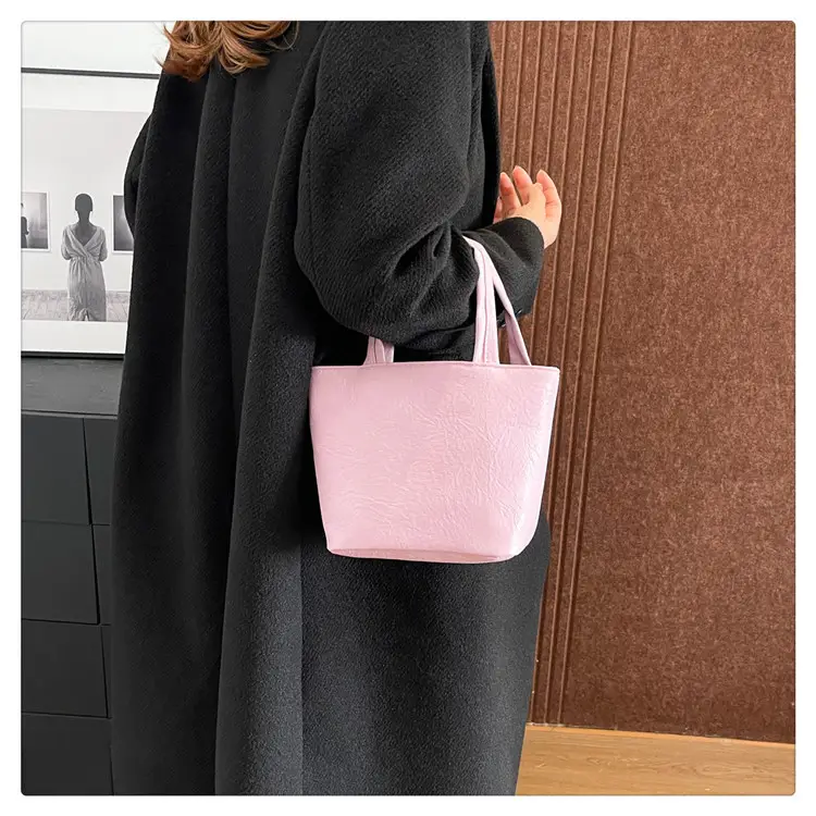 Women's Square Tote Bag Soft Leather Brown 2024 — feature 15