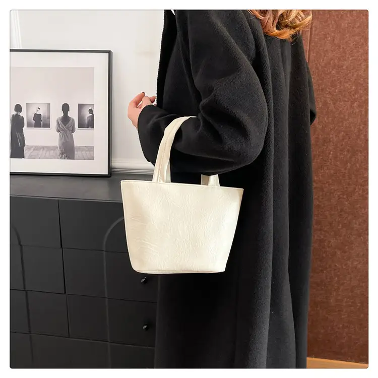 Women's Square Tote Bag Soft Leather Brown 2024 — feature 16