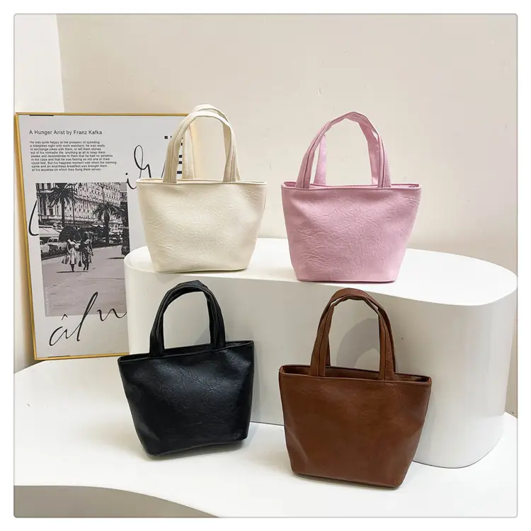 Women's Square Tote Bag Soft Leather Brown 2024 — feature 22
