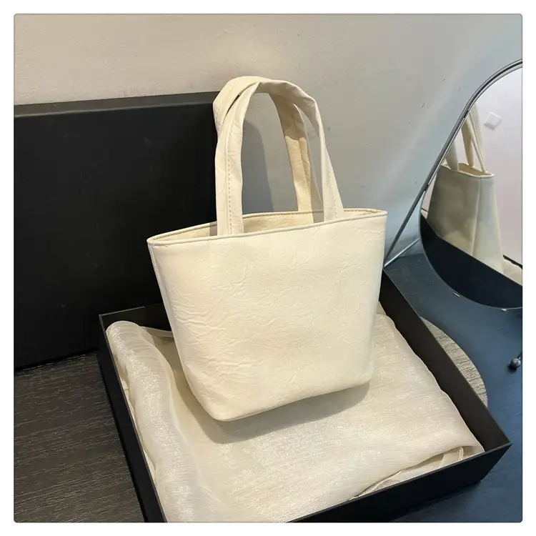 Women's Square Tote Bag Soft Leather Brown 2024 — feature 23