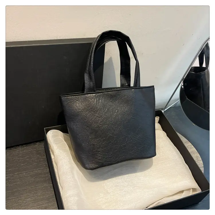 Women's Square Tote Bag Soft Leather Brown 2024 — feature 25