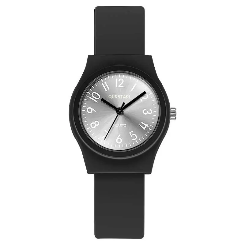 Women's Black Silicone Casual Watch with Digital Display - Image 4