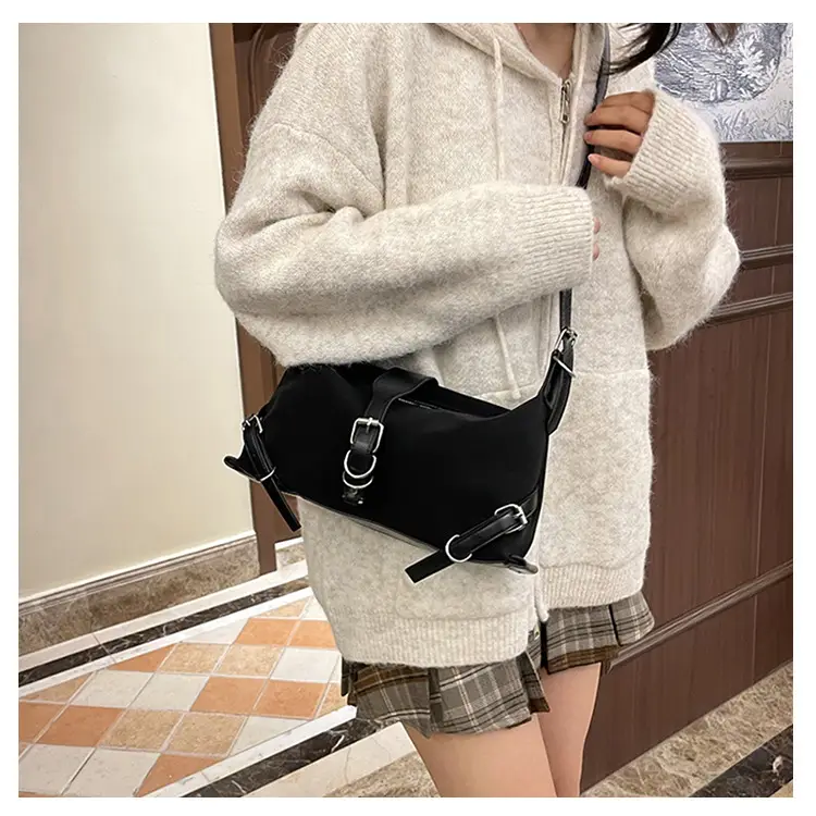 2024 Women's Textured Shoulder Bags Black Brown Cross Body — feature 12