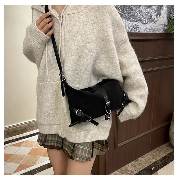 2024 Women's Textured Shoulder Bags Black Brown Cross Body — feature 14