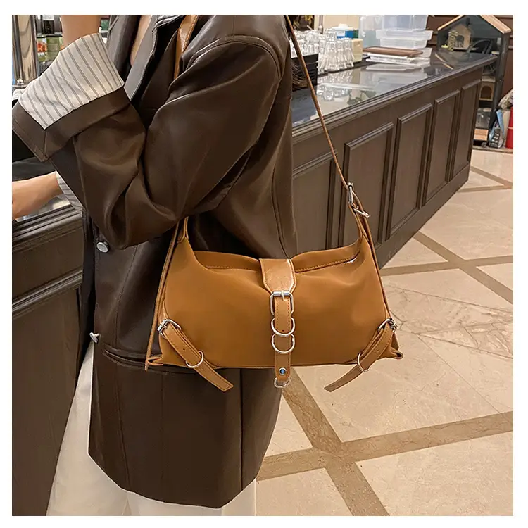 2024 Women's Textured Shoulder Bags Black Brown Cross Body — feature 19