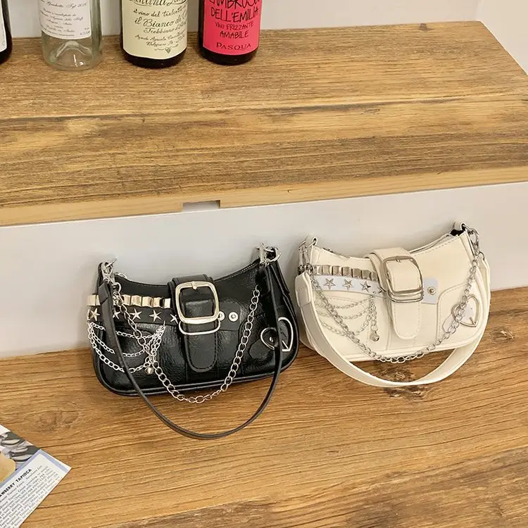 White Chain Saddle Bag for Women Mobile Phone Shoulder — feature 7