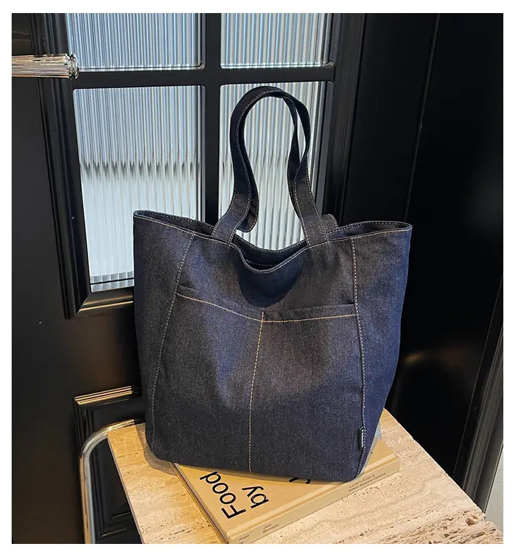 Women Denim Shoulder Bag Large Capacity 2024 New Autumn Winter — feature 1