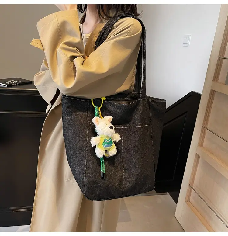 Women Denim Shoulder Bag Large Capacity 2024 New Autumn Winter — feature 14
