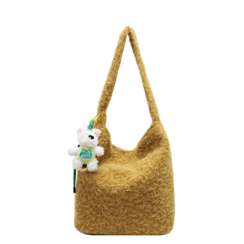 Mao Mao Furry Crossbody Bag Women 2024 Winter New - Image 5