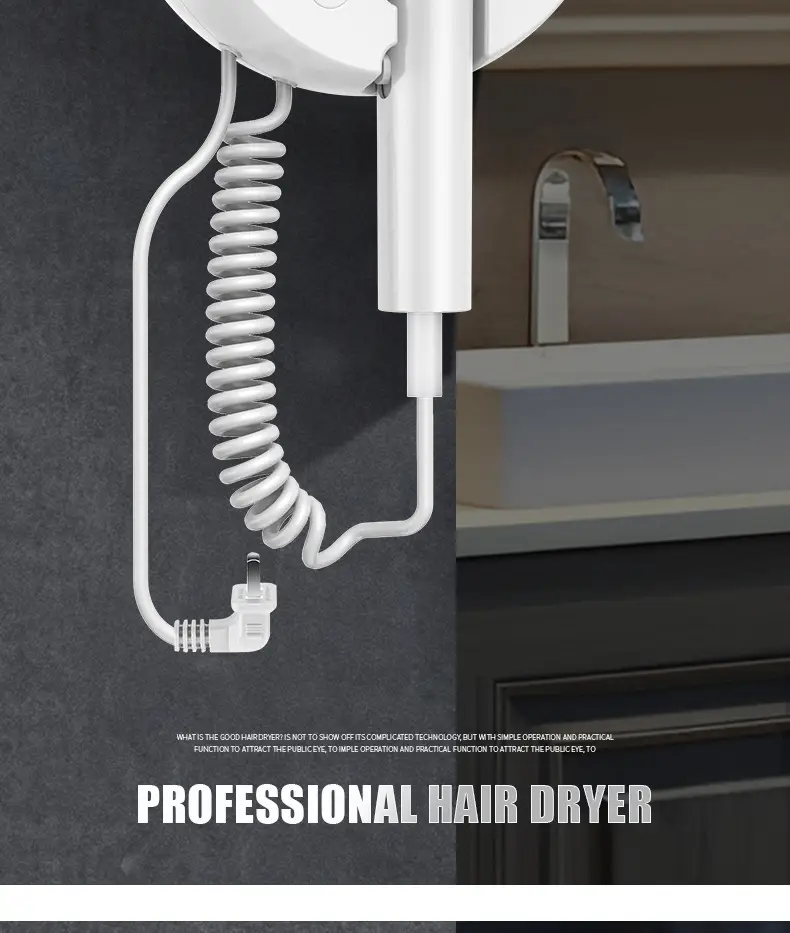 GMDQ 110V Hair Dryer Black Wall Mount — feature 37