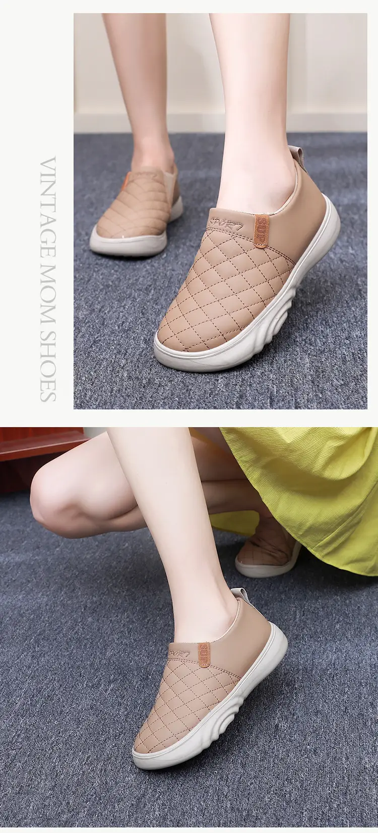 2025 Spring Old Beijing Cloth Shoes for Women, Non-Slip Thick-Soled Mom Shoes, Slip-On Soft-Soled Shoes, Women's Fashion Loafers — feature 21