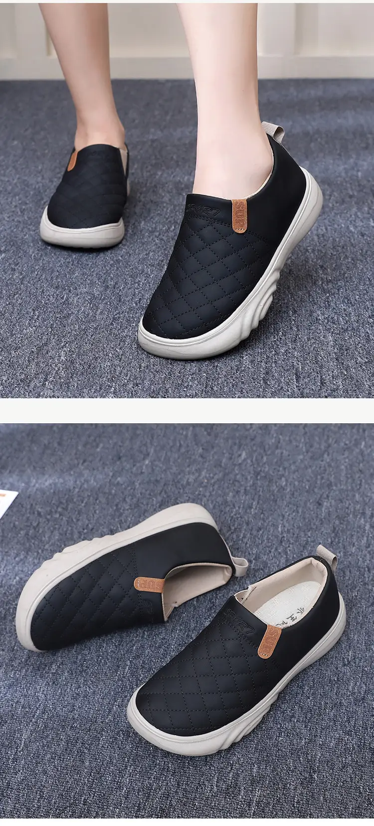 2025 Spring Old Beijing Cloth Shoes for Women, Non-Slip Thick-Soled Mom Shoes, Slip-On Soft-Soled Shoes, Women's Fashion Loafers — feature 25